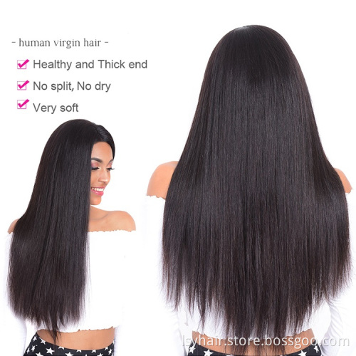 Transparent Lace Wigs Film 8 To 40 Inch Human Virgin Hair Raw Indian Hair Full Lace Wig